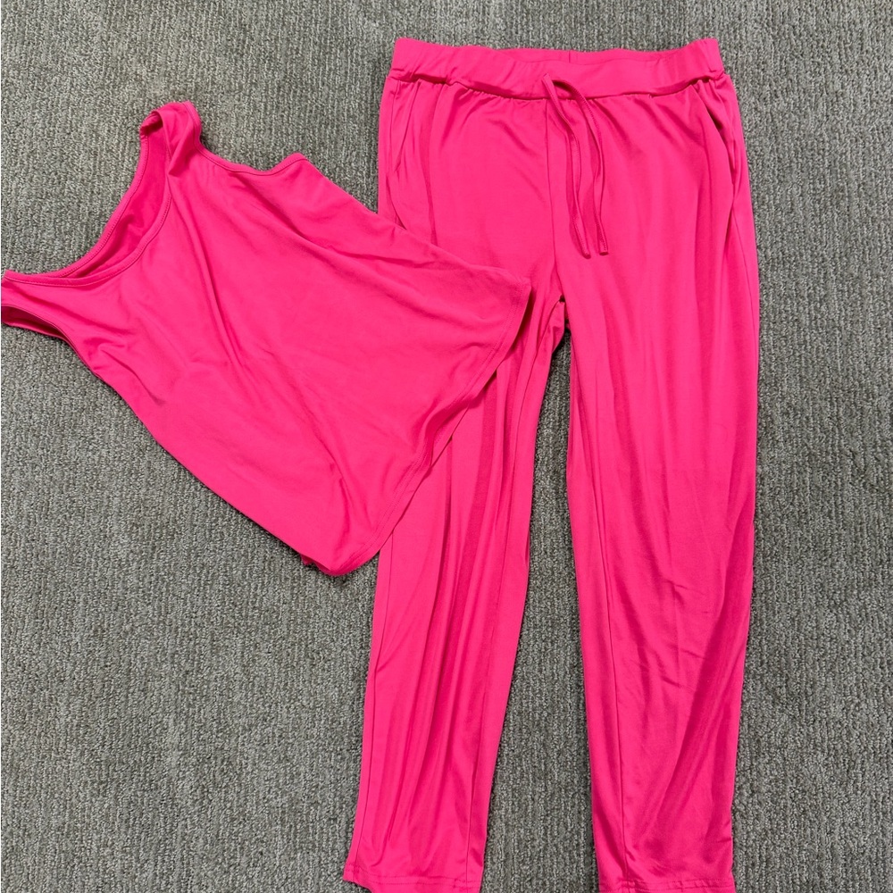 SHEIN Fuchsia Lounge Set